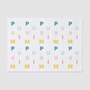 Cheerful Happy Purim Colourful Tissue Paper