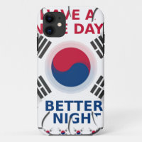 Cheerful "Have a Nice Day" Korean Flag Art design