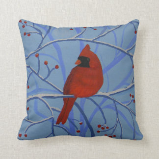 Cheerful heart Cardinal Cushion