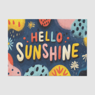Cheerful "Hello Sunshine" Greeting Tissue Paper