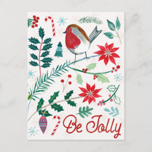 Cheerful Holiday - Be Jolly Postcard