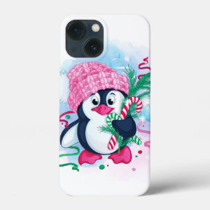 Cheerful Holiday Penguin Case-Mate iPhone Case