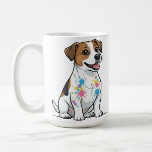 Cheerful Jack Russell Splatter Fun Coffee Mug
