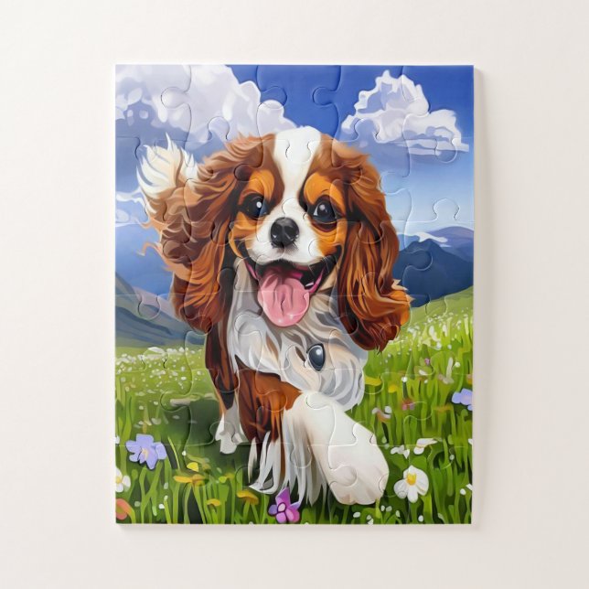 Cheerful Kid’s Puppy Jigsaw Puzzle (Vertical)