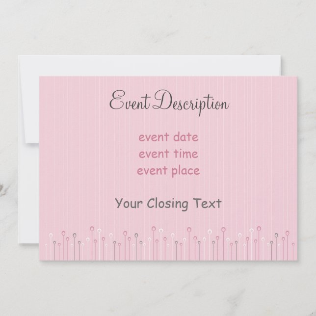 Cheerful Kitty Invitation Card (Front)