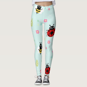 Cheerful Ladybug Design Leggings
