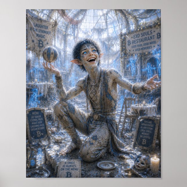Cheerful Laughter / Circus Acrobat / Restaurant Poster (Front)