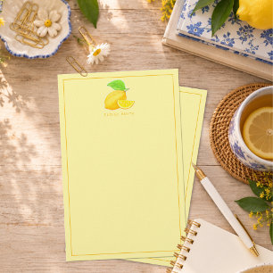 Cheerful Lemon Citrus Stationery