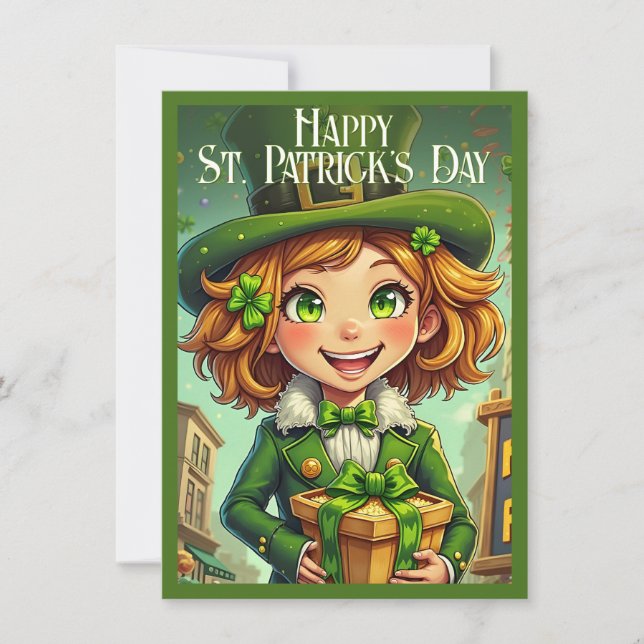 Cheerful Leprechaun - St. Patrick's Day Lucky Char (Front)