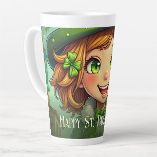 Cheerful Leprechaun - St. Patrick's Day Lucky Char Latte Mug