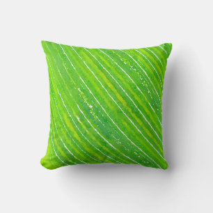 Cheerful Lime Green Abstract Cushion