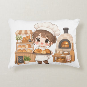 Cheerful Little Baker Decorative Cushion