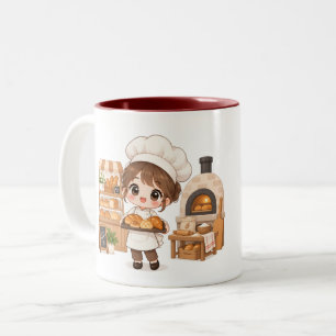 Cheerful Little Baker Two-Tone Coffee Mug