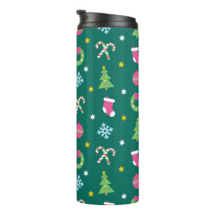 Cheerful merry Christmas pattern Thermal Tumbler