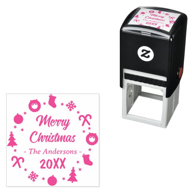 Cheerful merry Christmas Self-inking Stamp (In Situ)