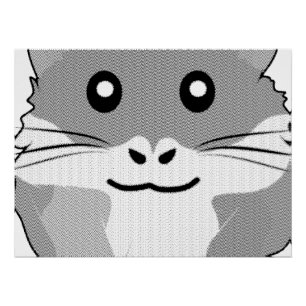 Cheerful Minimalist Hamster Poster