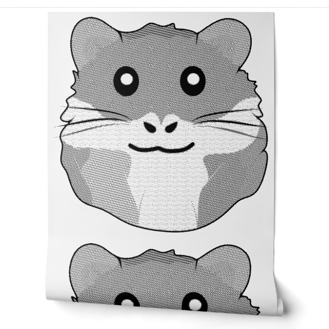 Cheerful Minimalist Hamster Wallpaper (Unrolling)
