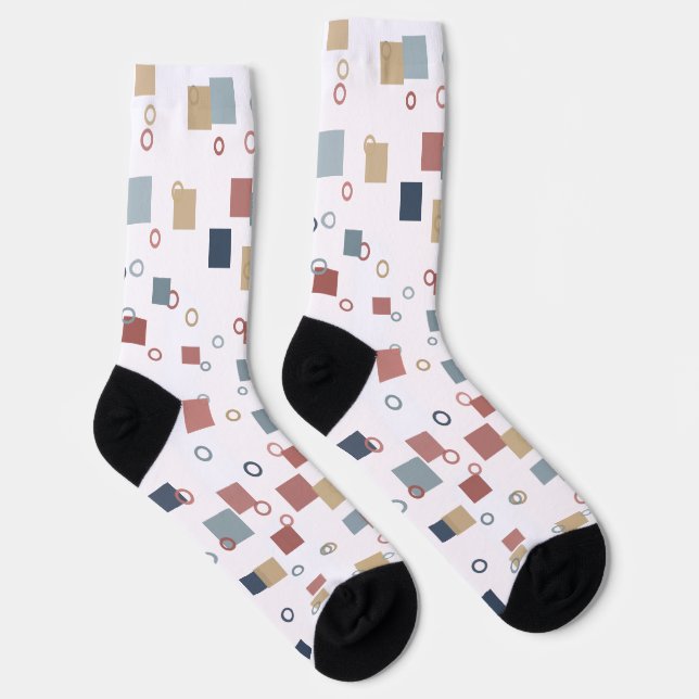 Cheerful minimalist pattern socks (Right)
