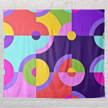 Cheerful Modern Circles in Pink Blue and Green Tapestry<br><div class="desc">This fun art consists of circles and half circles in bright modern colours,  reminiscent of pop art. The pinks,  reds,  purples,  yellows,  apple green,  and turquoise will brighten up your walls,  clothing and decor in a vivid splash.</div>
