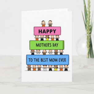 Cheerful Mothers Day Blocks Card