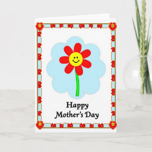 Cheerful Mothers Day Icon Card
