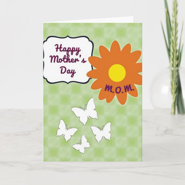 Cheerful Mum Butterfly Card (Front)
