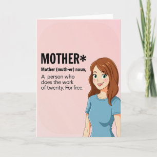 Cheerful Mum Definition Art Card