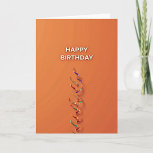 Cheerful Orange Birthday Card