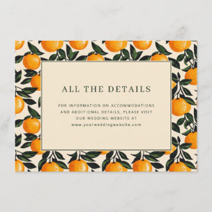 Cheerful Orange Botanical Illustration Enclosure Card