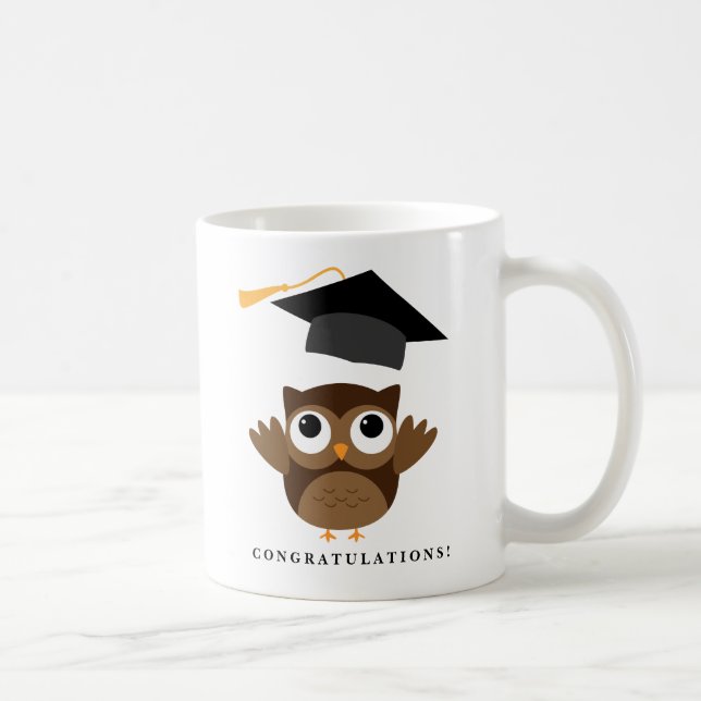 Cheerful Owl Graduate | Class of 2016 Graduation Coffee Mug (Right)
