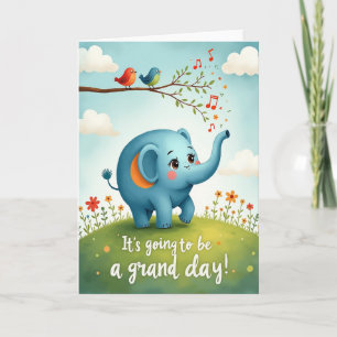 Cheerful Pachyderm Birthday Card