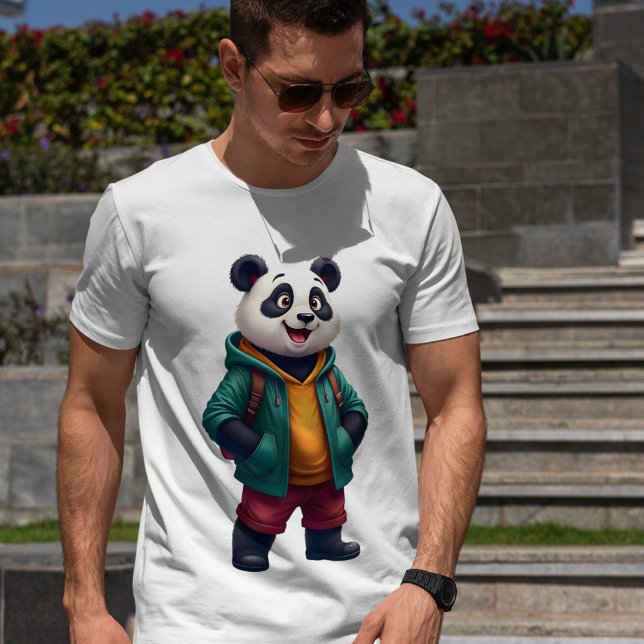 Cheerful Panda T-Shirt – Ready for Adventure (Creator Uploaded)