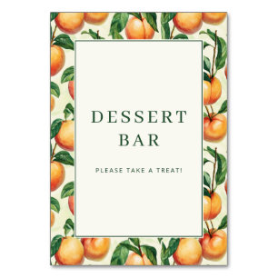 Cheerful Peach Apricot Border Table Number