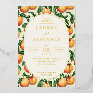 Cheerful Peach Botanical Illustration