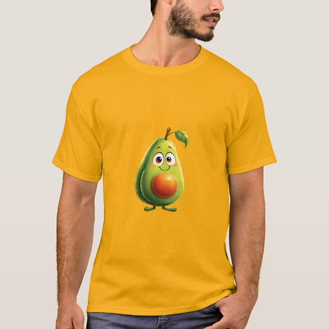 Cheerful Pear Mascot T-Shirt (Front)