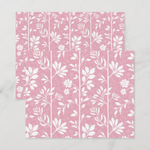 Cheerful Pink Floral Vine Scrapbook Paper