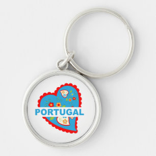 Cheerful Portuguese heart Key Ring
