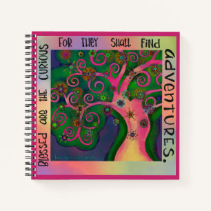 Cheerful Pretty Blessed are the Curious Pretty Notebook