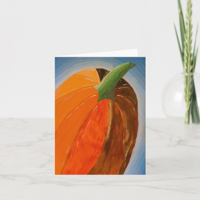 Cheerful Pumpkin Card (Front)