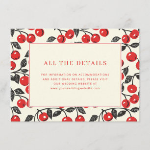Cheerful Red Cherry Motive Enclosure Card