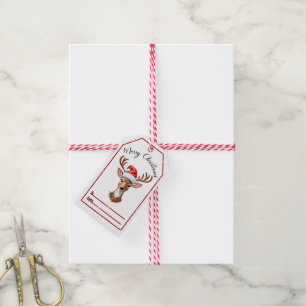 Cheerful reindeer Christmas tags! Gift Tags