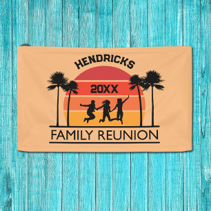 Cheerful, retro Family Reunion welcome banner