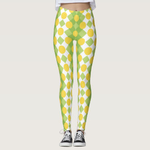 Cheerful Rows of Shapes Pattern Leggings