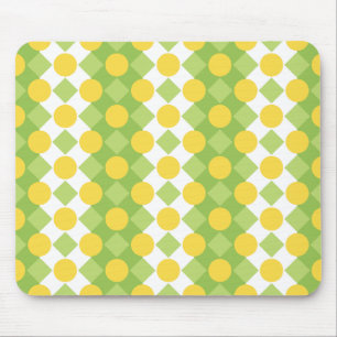 Cheerful Rows of Shapes Pattern Mouse Pad