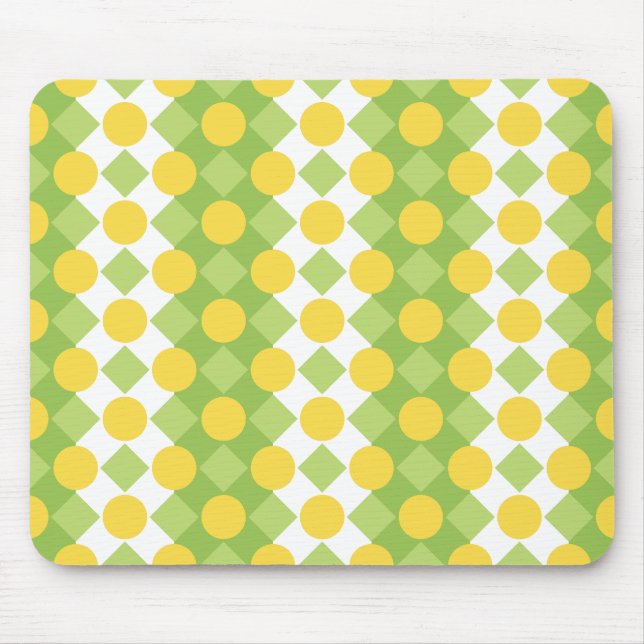 Cheerful Rows of Shapes Pattern Mouse Pad (Front)