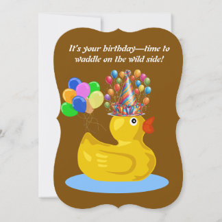 Cheerful Rubber Duck  Fun and Quirky birthday card