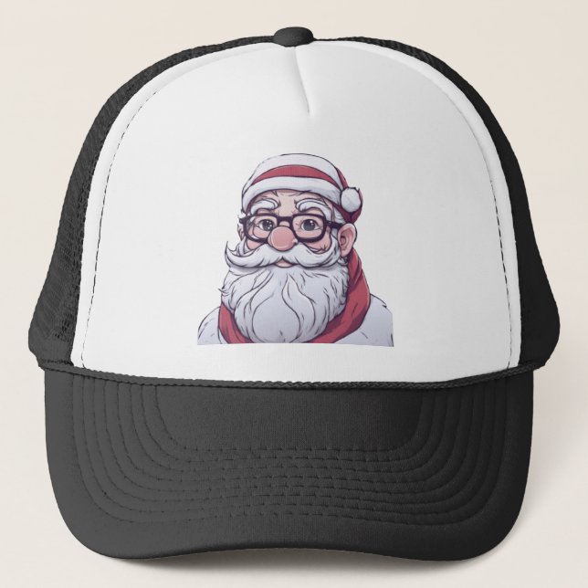 Cheerful Santa-claus character  Trucker Hat (Front)