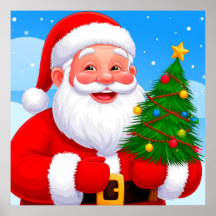 Cheerful Santa Claus Christmas Holiday Wall Decor
