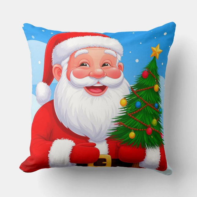 Cheerful Santa Claus Cushion (Front)