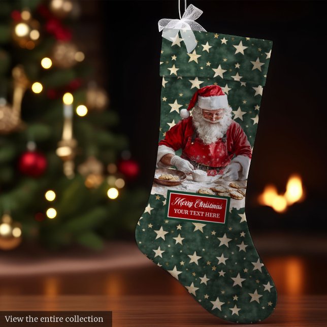 Cheerful Santa Claus Holiday Stocking Personalised (Cheerful Santa Claus Holiday Stocking Personalized for You)